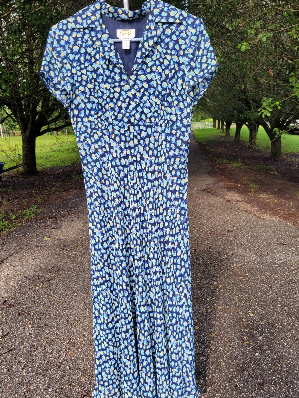 Talbots Blue Multi-Color Maxi Dress